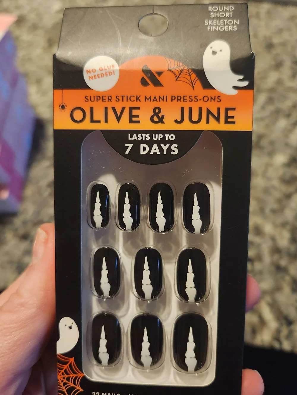 New In Box Olive & June Press-On Nail 5 Sets Of Nails Checkered Cat Eye Stars